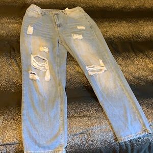 High waist ripped jeans size 0XL